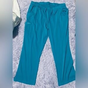 Healing Hands Women's Aqua Straight Leg Pants